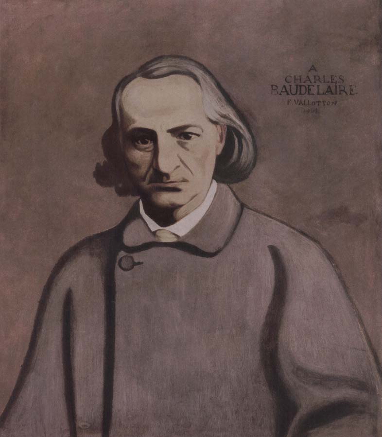 Felix Vallotton Portrait decoratif of Charles Baudelaire